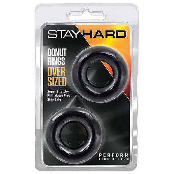 Blush Stay Hard Donut Rings - Oversized Pack of 2 - Penis Enhancement