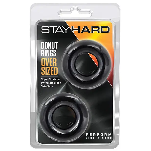 Blush Stay Hard Donut Rings - Oversized Pack of 2 - Penis Enhancement
