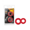 Blush Stay Hard Donut Rings - Red Pack of 2 - Penis Enhancement