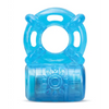 Blush Stay Hard Rechargeable 5 Function Cock Ring- Blue - Penis Enhancement