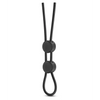Blush Stay Hard Silicone Double Loop Cock Ring - Black - Penis Enhancement