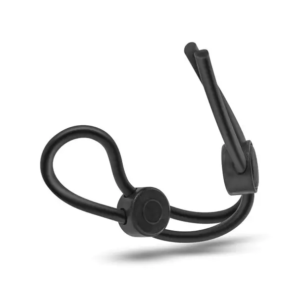 Blush Stay Hard Silicone Double Loop Cock Ring - Black - Penis Enhancement