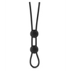 Blush Stay Hard Silicone Double Loop Cock Ring - Black - Penis Enhancement
