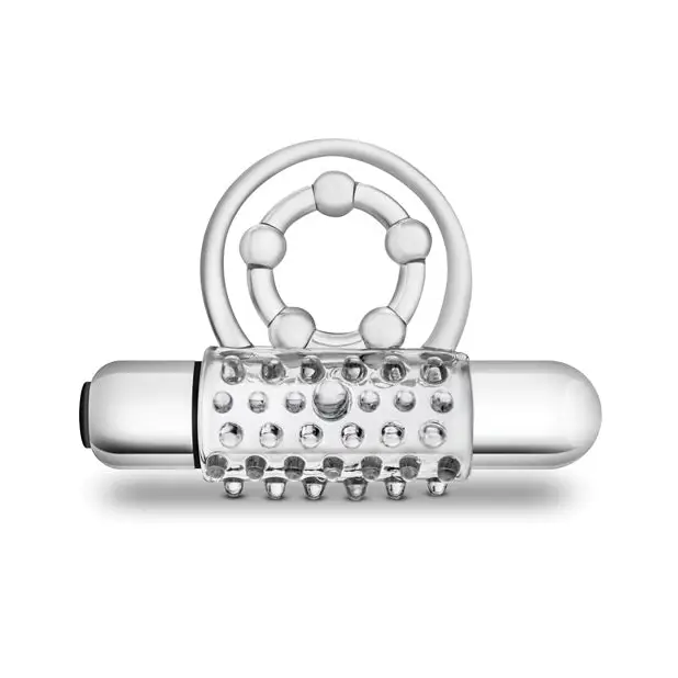 Blush Stay Hard Super Clitifier Cock Ring - Clear - Stimulators