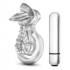 Blush Stay Hard Vibrating Tongue Ring - 10 Function Clear - Penis Enhancement