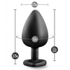 Blush Temptasia Bling Plug w/Gem Large - Black - Anal Products