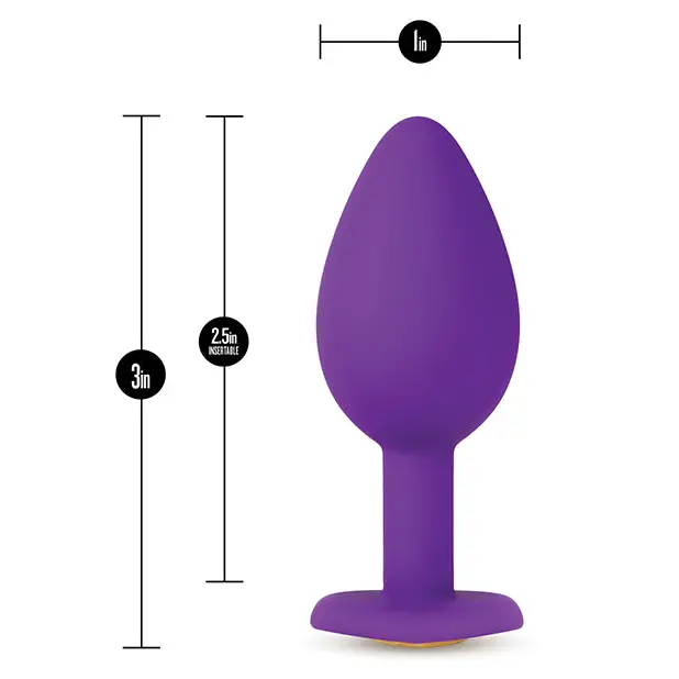 Blush Temptasia Bling Plug w/Gem Small - Purple - Anal Products