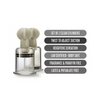 Blush Temptasia Clit & Nipple Large Twist Suckers - Clear Set of 2 - Stimulators