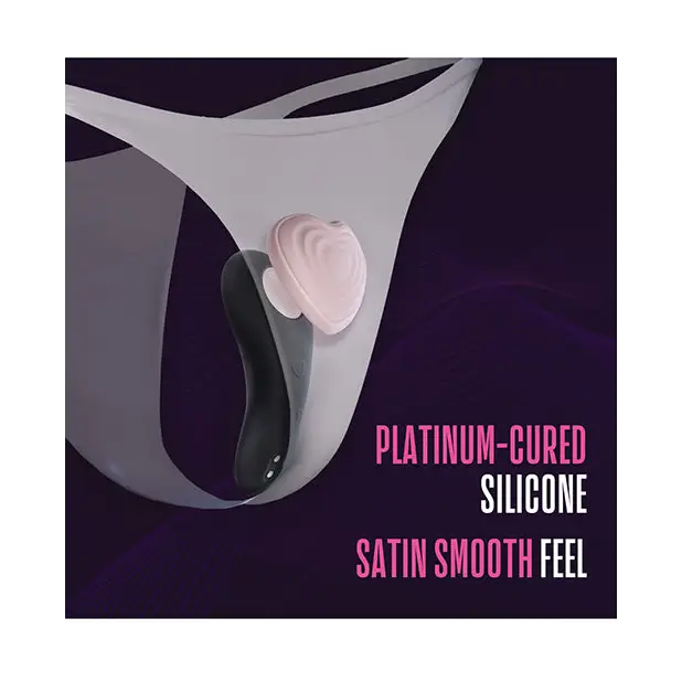 Blush Temptasia Heartbeat Panty Vibe w/Remote - Pink & black - Stimulators