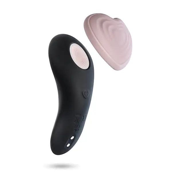 Blush Temptasia Heartbeat Panty Vibe w/Remote - Pink & black - Stimulators