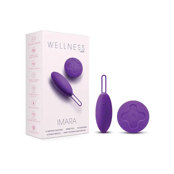 Blush Wellness Imara Vibrating Egg w/Remote - Purple - Stimulators