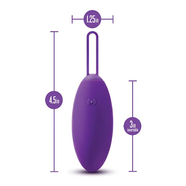 Blush Wellness Imara Vibrating Egg w/Remote - Purple - Stimulators