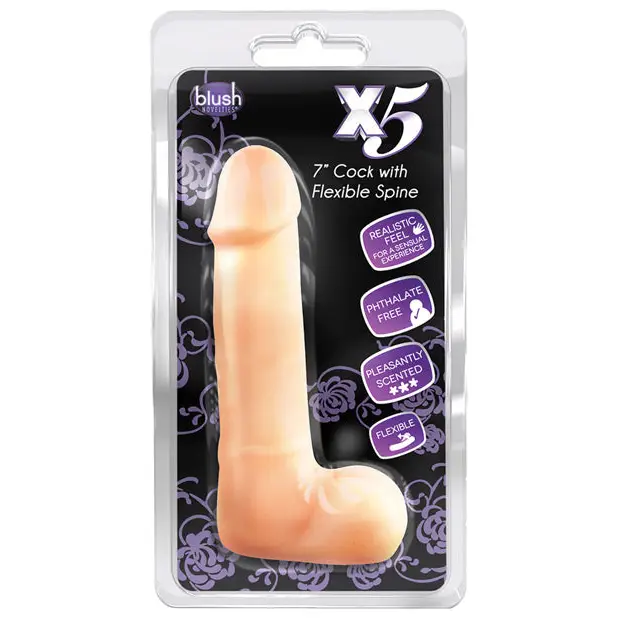 Blush X5 Plus 7’’ Cock w/Flexible Spine - Dongs & Dildos