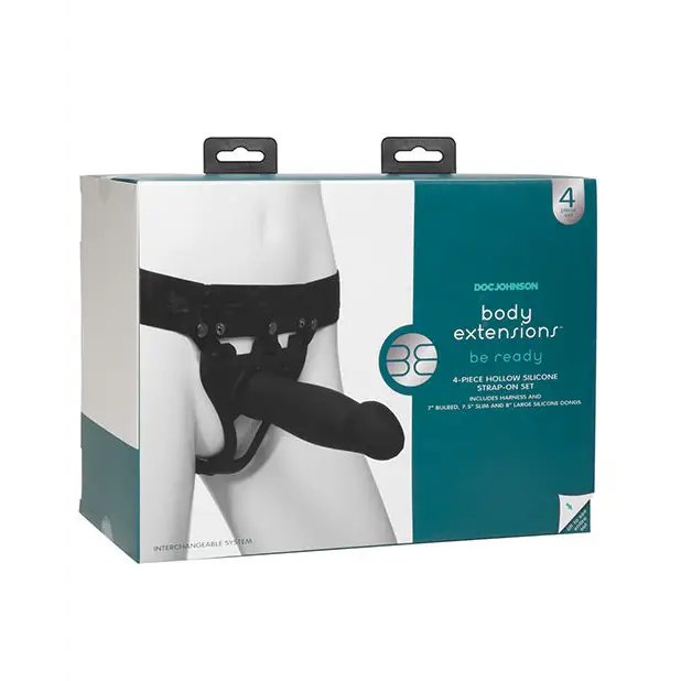 Body Extensions Be Ready 4 Piece Strap On Set - Strap Ons