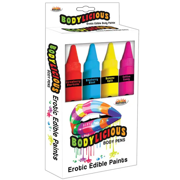 Bodylicious Edible Pens - Pack of 4 - Body Toppings & Edibles