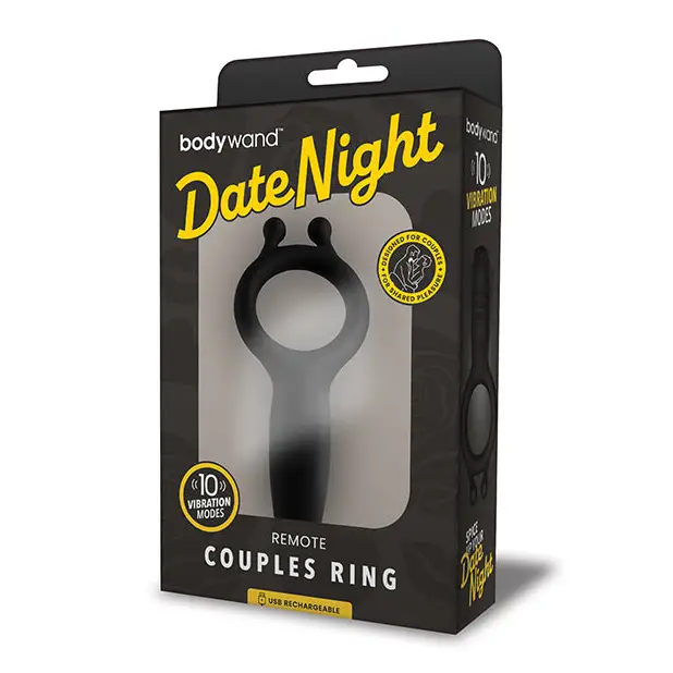 Bodywand Date Night Remote Couples Ring - Black - Stimulators