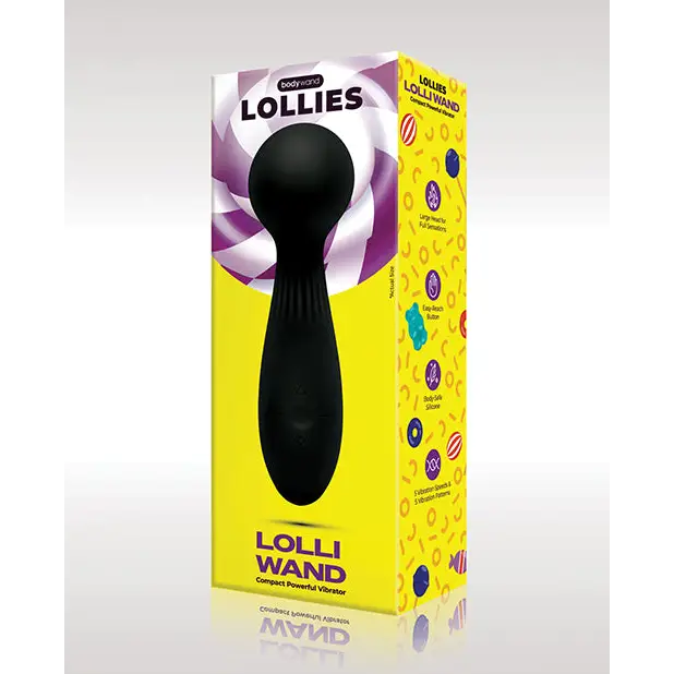 Bodywand Lolli Wand Vibrator - Black - Massage Products