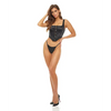 Bombshell Boudoir Hook Up Front Corset Black MD - Lingerie - Hanging