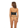 Bombshell Boudoir Lace Up Sides Corset Black LG - Lingerie - Hanging