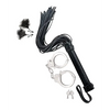 Bondage by Nasstoys Whip & Cuff Set - Black - Bondage Blindfolds & Restraints