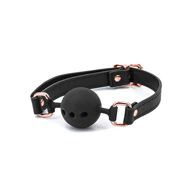 Bondage Couture Ball Gag - Black - Bondage Blindfolds & Restraints