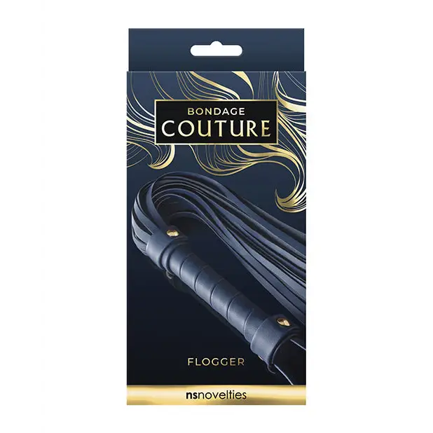 Bondage Couture Flogger - Blue - Bondage Blindfolds & Restraints