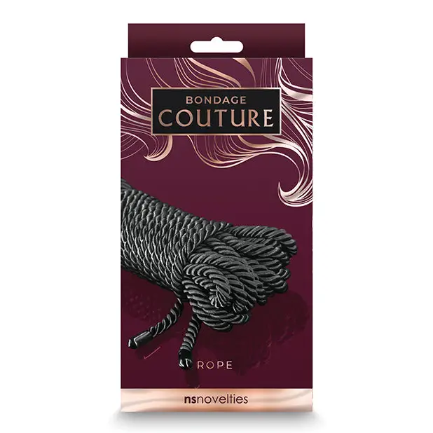 Bondage Couture Rope - Black - Bondage Blindfolds & Restraints
