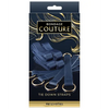 Bondage Couture Tie Down Straps - Blue - Bondage Blindfolds & Restraints