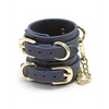 Bondage Couture Vinyl Wrist Cuff - Blue - Bondage Blindfolds & Restraints