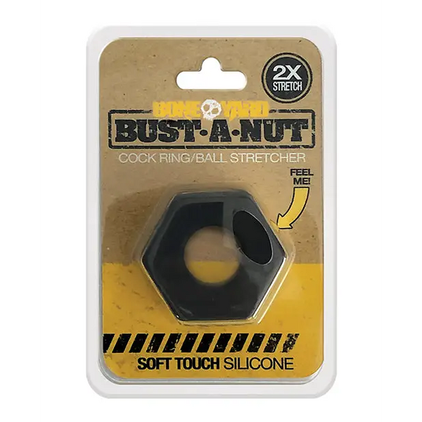 Boneyard Bust a Nut Cock Ring - Black - Gay & Lesbian Products