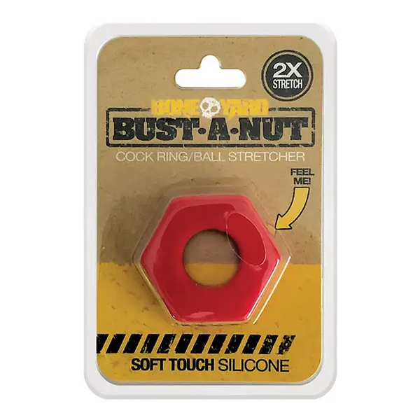 Boneyard Bust a Nut Cock Ring - Red - Gay & Lesbian Products