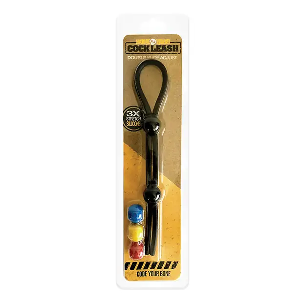Boneyard Double Cock Leash - Black - Gay & Lesbian Products