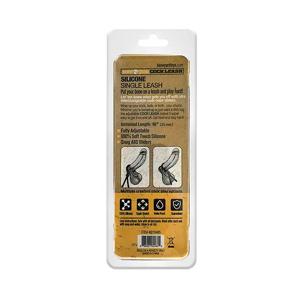 Boneyard Single Cock Leash - Black - Gay & Lesbian Products