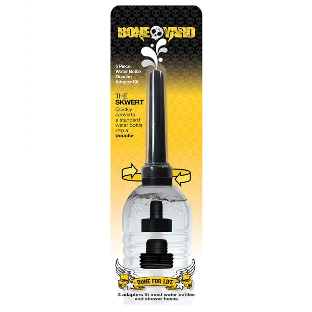 Boneyard Skwert 5 pc Water Bottle Douche Adaptor Kit - Gay & Lesbian Products