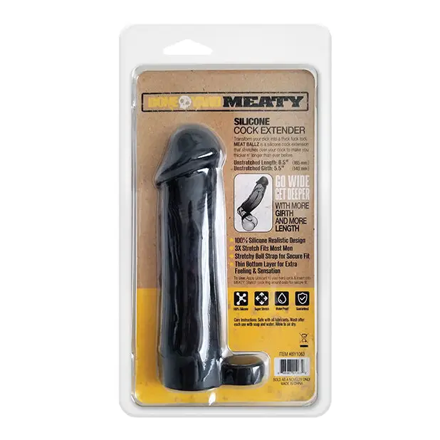 Boneyard The Man Sizer 3X Stretch Silicone Extender - Black - Gay & Lesbian Products