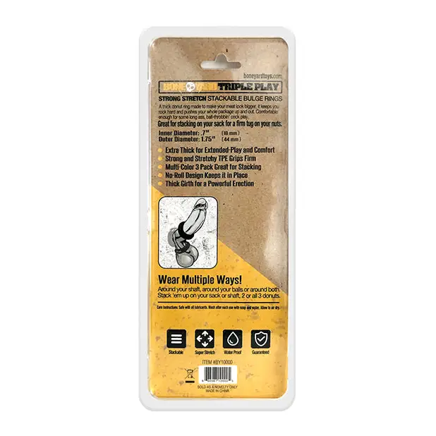Boneyard Triple Play Cock Ring - Gay & Lesbian Products