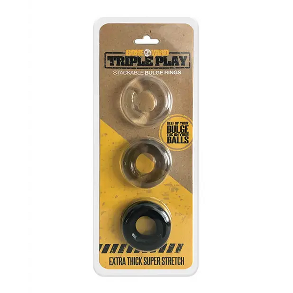 Boneyard Triple Play Cock Ring - Gay & Lesbian Products
