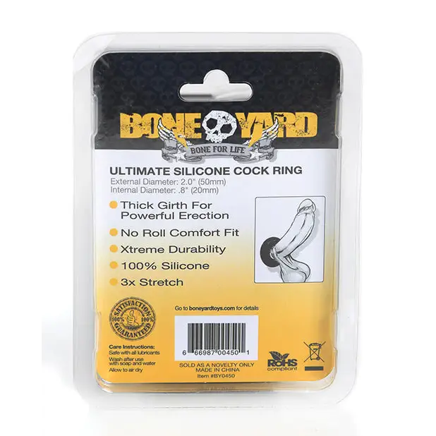 Boneyard Ultimate Ring - Black - Gay & Lesbian Products