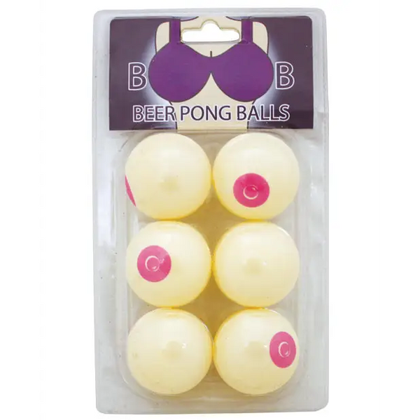 Boob Beer Pong Balls - Pack of 6 - Games for Parties