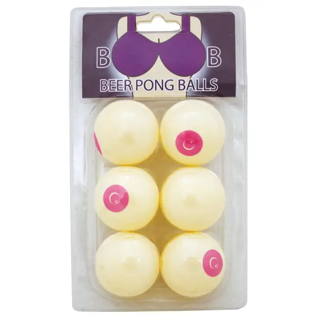 Boob Beer Pong Balls - Pack of 6 - Games for Parties