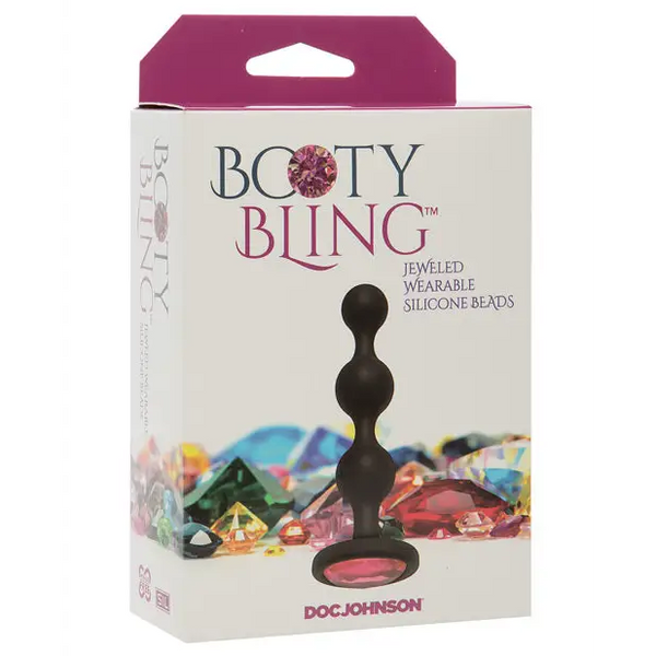 Booty Bling Wearable Silicone Beads - Pink - Anal Products