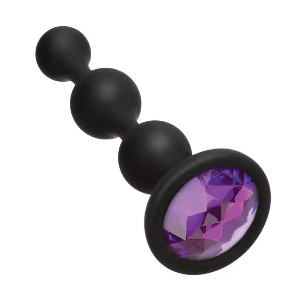 Booty Bling Wearable Silicone Beads - Purple - Anal Products