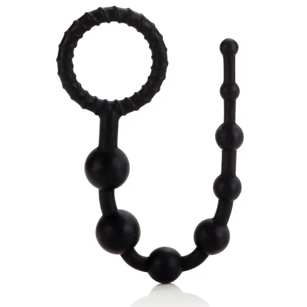 Booty Call X-10 Beads - Black - Anal Products