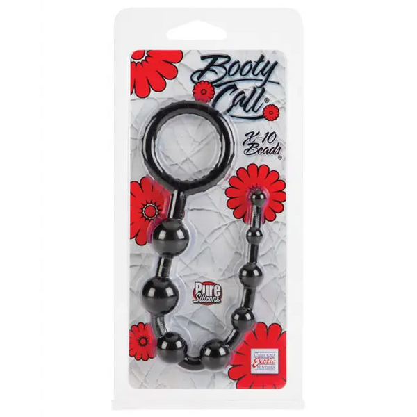 Booty Call X-10 Beads - Black - Anal Products