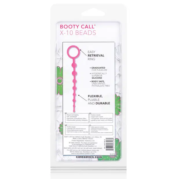 Booty Call X-10 Beads - Pink - Anal Products