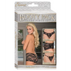 Booty Packs Lace Crotchless Panty Pack of 3 Black S/M - Lingerie - Packaged