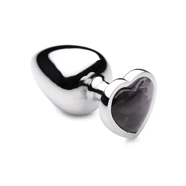Booty Sparks Gemstones Amethyst Heart Anal Plug - Large - Anal Products