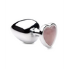 Booty Sparks Gemstones Rose Quartz Heart Anal Plug - Large - Anal Products