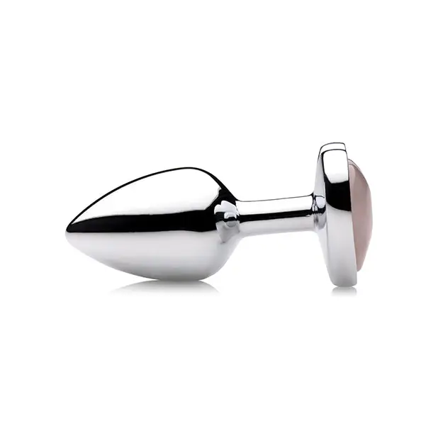 Booty Sparks Gemstones Rose Quartz Heart Anal Plug - Small - Anal Products