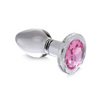 Booty Sparks Pink Gem Glass Anal Plug - Small - Anal Products